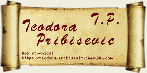 Teodora Pribišević vizit kartica